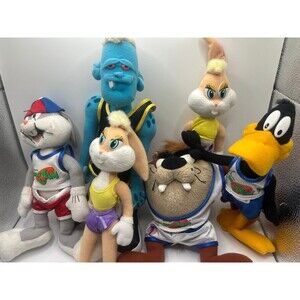 1996 Vintage McDonalds Space Jam Tune Squad Plush Set